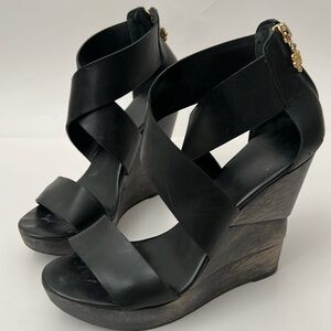 Black DVF wedges